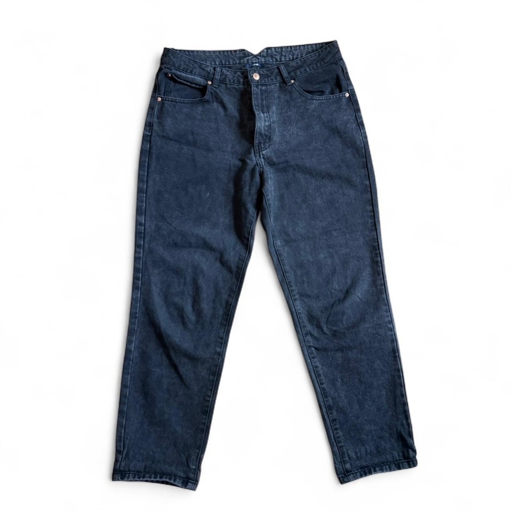 Kiabi Faded Black Straight Leg Jeans Womens US 10 Grey Denim Pants